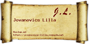 Jovanovics Lilla névjegykártya