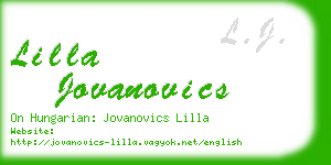 lilla jovanovics business card